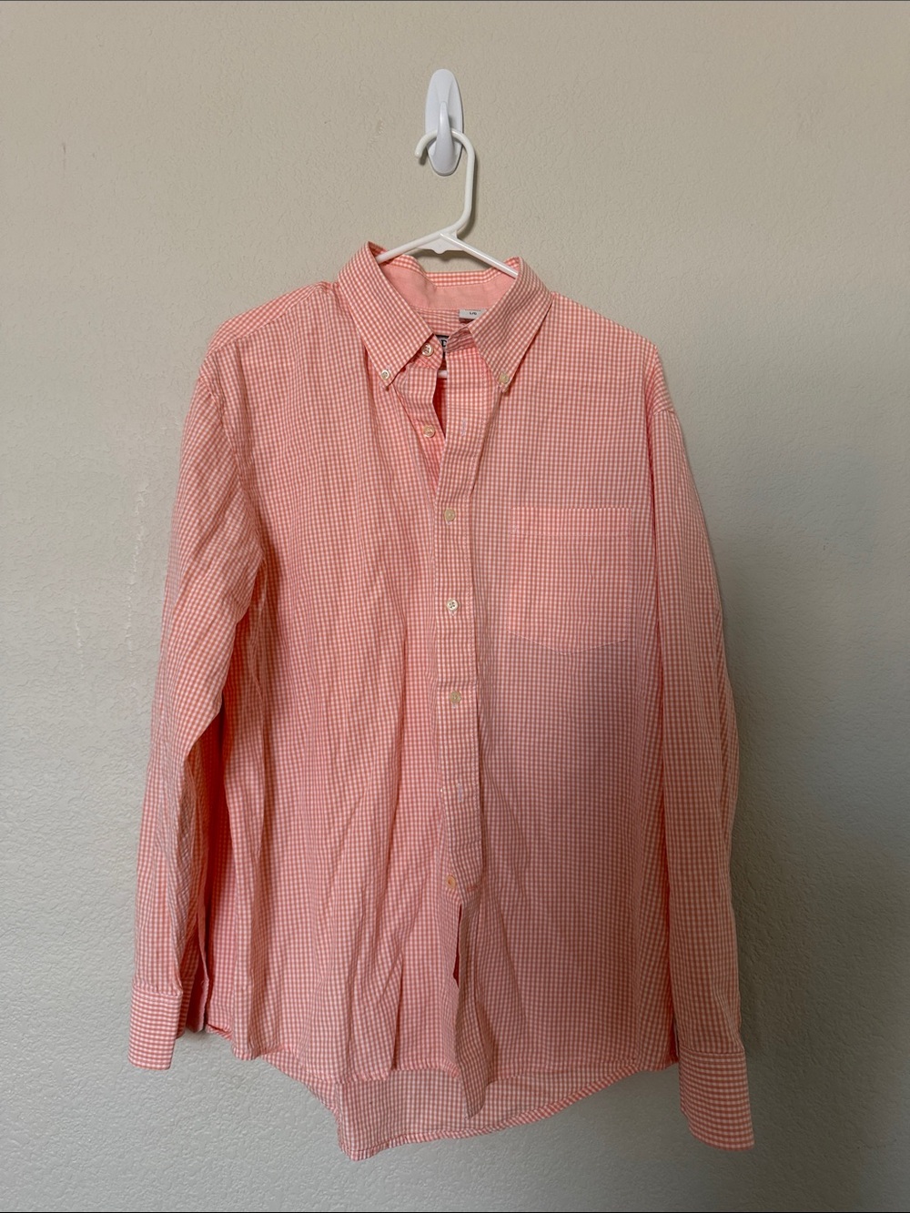 Izod Coral Gingham Button-Down Shirt
